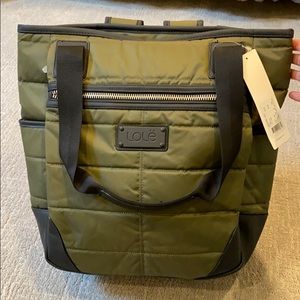 NWT Lole Quilted Lily Bag, Olive Green